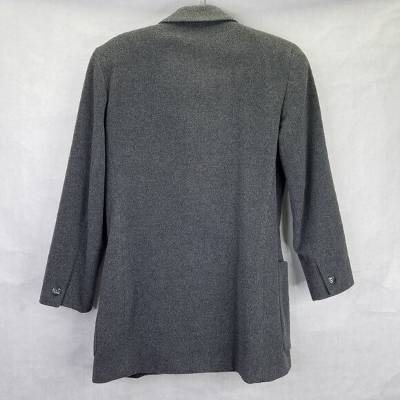 The Limited Pea Coat Women's M Wool Cashmere Gray Lined Classic Career Overcoat - Picture 9 of 15